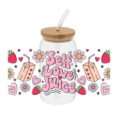 Self Love Juice - Printed Libby Wrap (9.5" x 4.3" UV DTF) - Vinyl Creation Supply