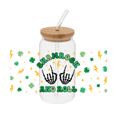 Shamrock & Roll Hands– Printed Libby Wrap (9.5" x 4.3" UV DTF) - Vinyl Creation Supply