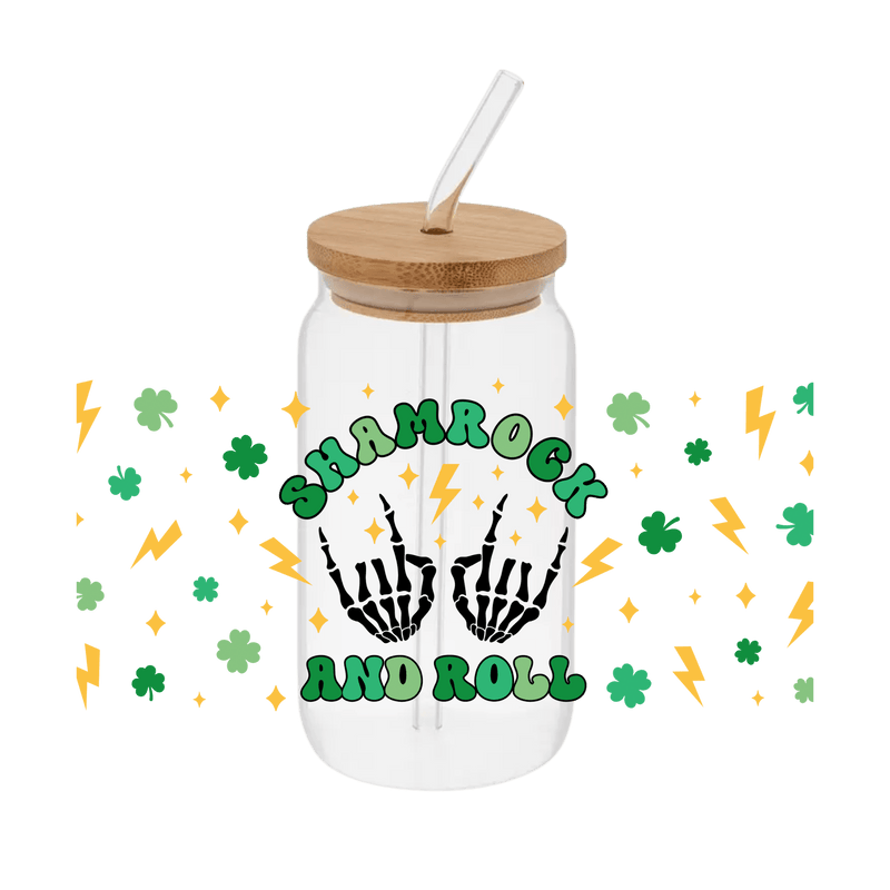 Shamrock & Roll Hands– Printed Libby Wrap (9.5" x 4.3" UV DTF) - Vinyl Creation Supply