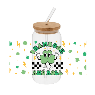Shamrock & Roll – Printed Libby Wrap (9.5" x 4.3" UV DTF) - Vinyl Creation Supply