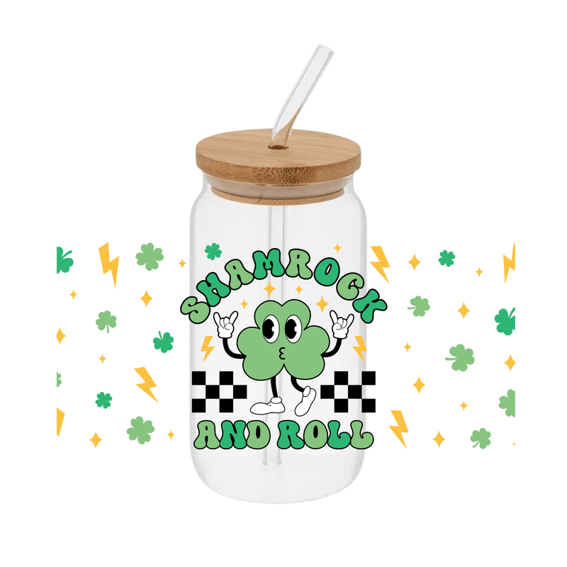 Shamrock & Roll – Printed Libby Wrap (9.5" x 4.3" UV DTF) - Vinyl Creation Supply
