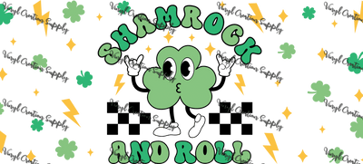 Shamrock & Roll – Printed Libby Wrap (9.5" x 4.3" UV DTF) - Vinyl Creation Supply