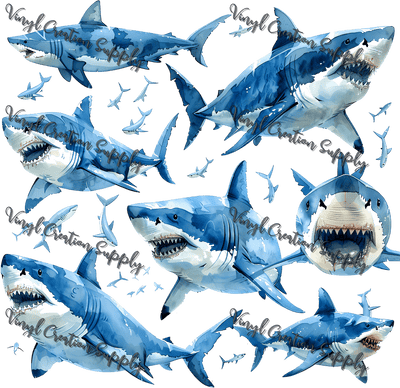 Shark Collage 1 - Vinyl Creation Supply