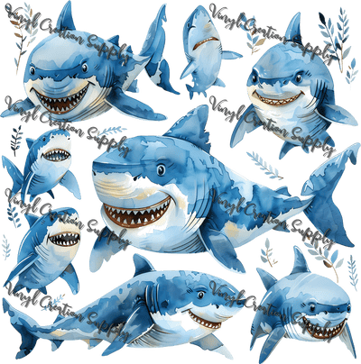 Shark Collage 2 - Vinyl Creation Supply