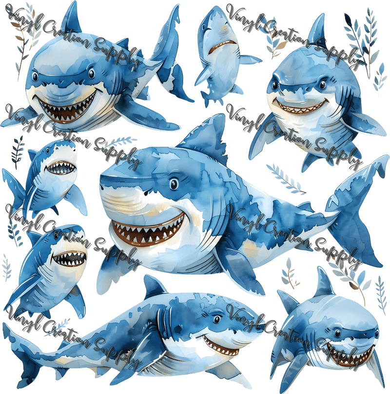 Shark Collage 2 - Vinyl Creation Supply