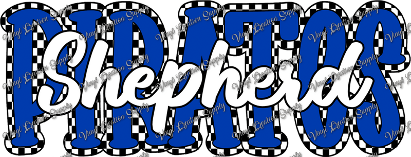 Shepherd Pirates Checkered - Vinyl Creation Supply