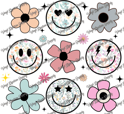 Smiley Floral Fall - Vinyl Creation Supply