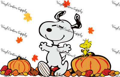 Snoopy Fall Leaves - Vinyl Creation Supply
