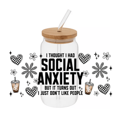 Social Anxiety – Printed Libby Wrap (9.5" x 4.3" UV DTF) - Vinyl Creation Supply