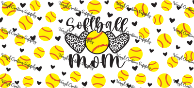 Softball Mom – Printed Libby Wrap (9.5" x 4.3" UV DTF) - Vinyl Creation Supply