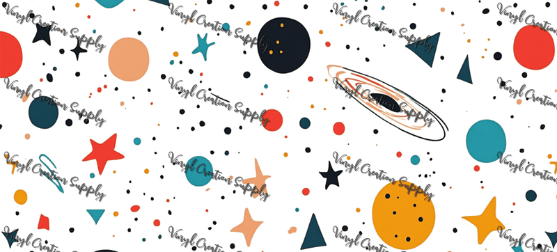 Space – Printed Libby Wrap (9.5" x 4.3" UV DTF) - Vinyl Creation Supply