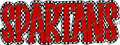 Spartans Checkered - Vinyl Creation Supply