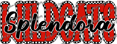 Splendora Wildcats Checkered - Vinyl Creation Supply