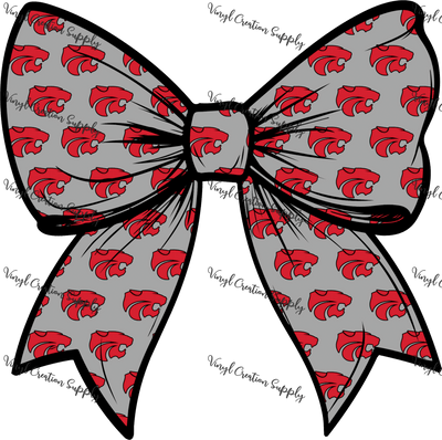 Splendora Wildcats Logo Bow - Vinyl Creation Supply