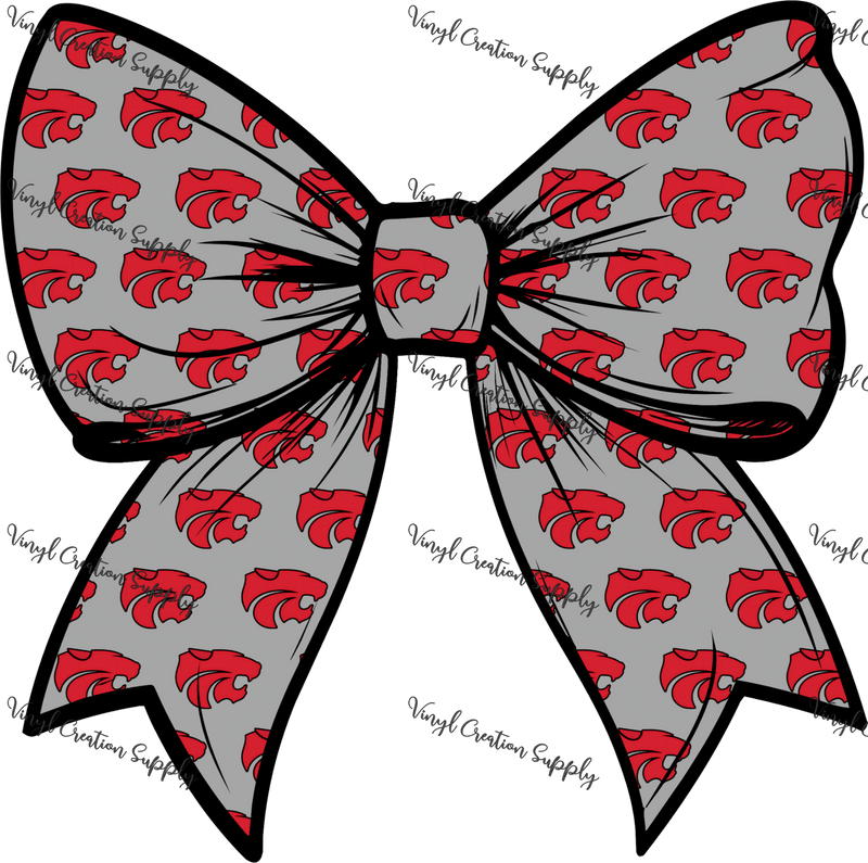 Splendora Wildcats Logo Bow - Vinyl Creation Supply