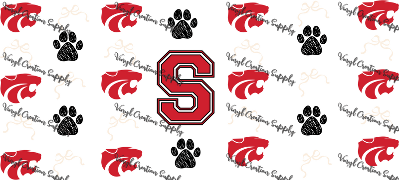 Splendora Wildcats – Printed Libby Wrap (9.5" x 4.3" UV DTF) - Vinyl Creation Supply
