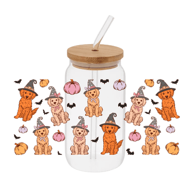 Spooky Dogs – Printed Libby Wrap (9.5" x 4.3" UV DTF) - Vinyl Creation Supply