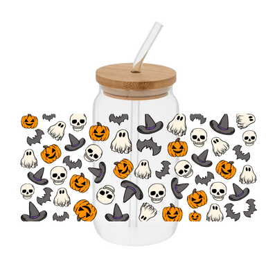Spooky Doodles – Printed Libby Wrap (9.5" x 4.3" UV DTF) - Vinyl Creation Supply