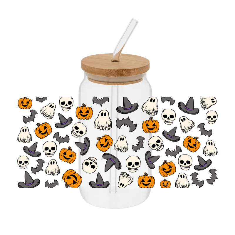 Spooky Doodles – Printed Libby Wrap (9.5" x 4.3" UV DTF) - Vinyl Creation Supply