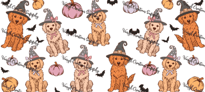 Spooky Dogs – Printed Libby Wrap (9.5" x 4.3" UV DTF) - Vinyl Creation Supply