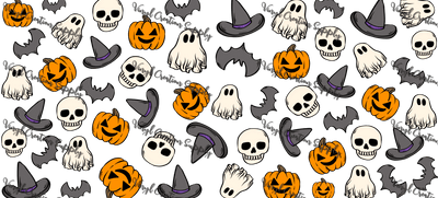 Spooky Doodles – Printed Libby Wrap (9.5" x 4.3" UV DTF) - Vinyl Creation Supply