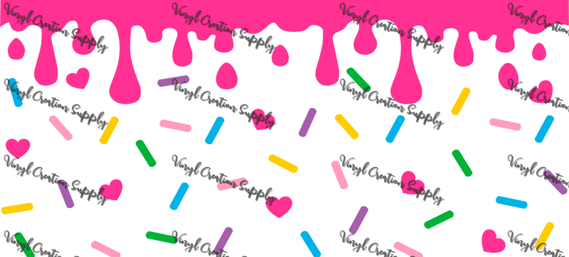 Sprinkles Hot Pink - Printed Wrap - Vinyl Creation Supply