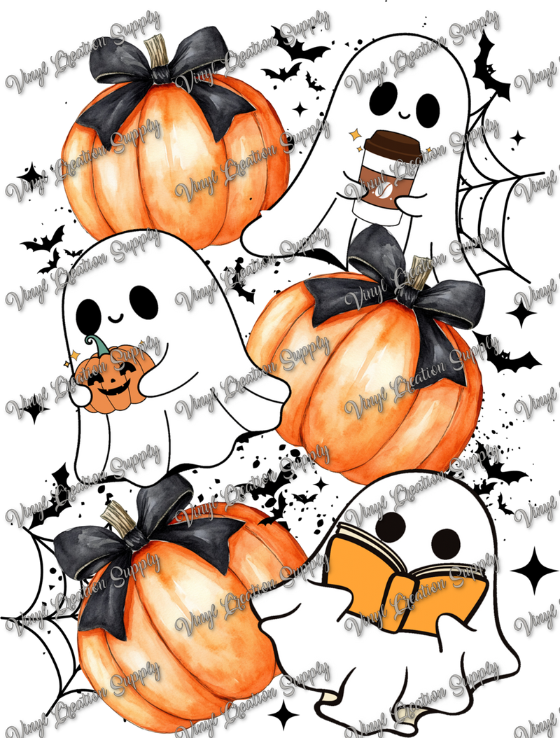 Stacked Ghosts Pumpkins