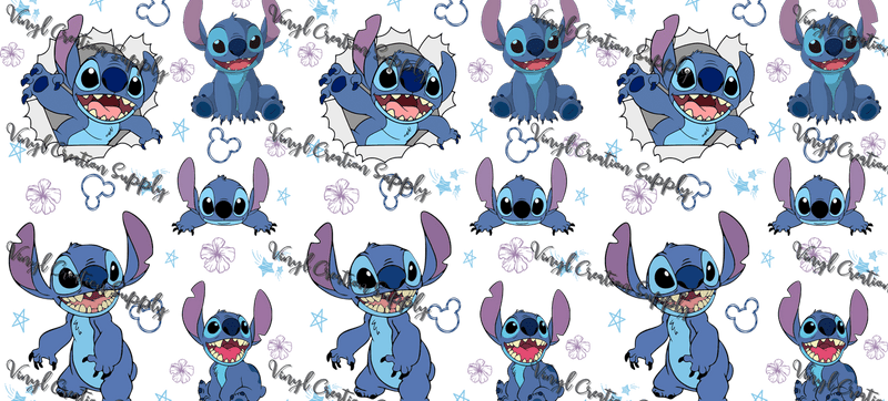 Stitch 2– Printed Libby Wrap (9.5" x 4.3" UV DTF) - Vinyl Creation Supply