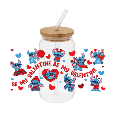 Stitch Valentines– Printed Libby Wrap (9.5" x 4.3" UV DTF) - Vinyl Creation Supply