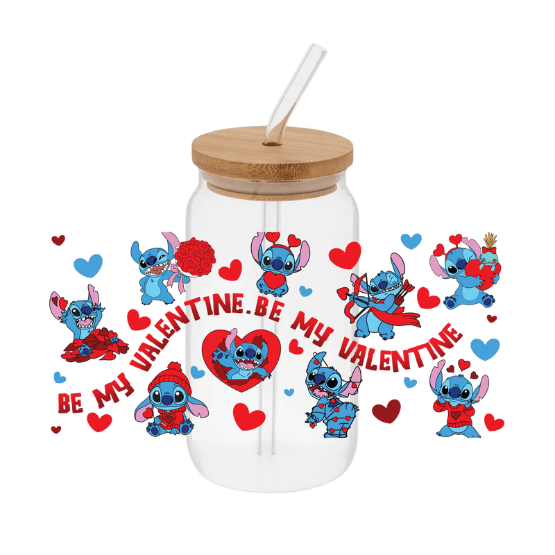 Stitch Valentines– Printed Libby Wrap (9.5" x 4.3" UV DTF) - Vinyl Creation Supply