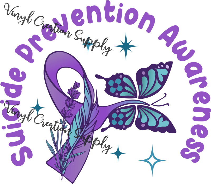 Suicide Prevention Awareness Butterfly 2 - Vinyl Creation Supply