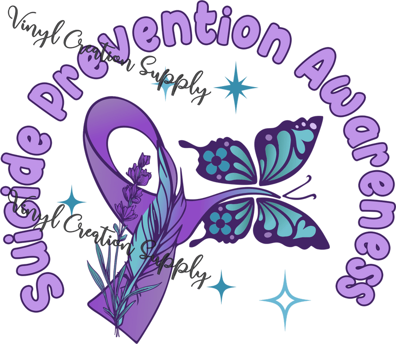 Suicide Prevention Awareness Butterfly - Vinyl Creation Supply