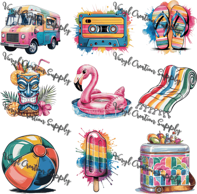 Summer Collage 2 - Vinyl Creation Supply