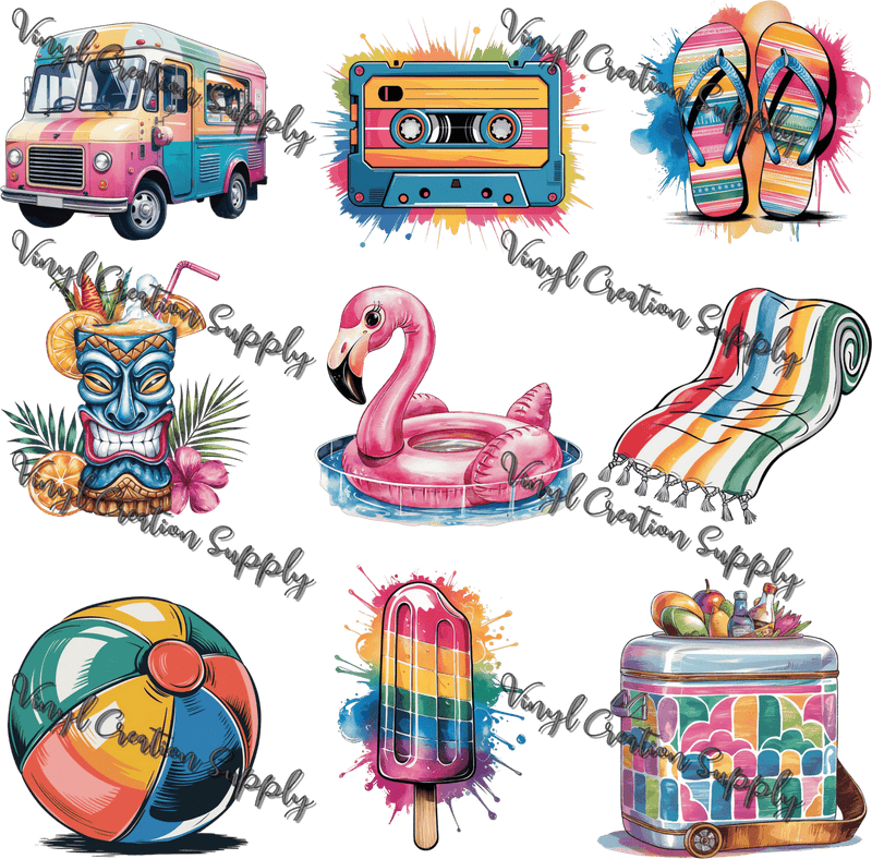 Summer Collage 2 - Vinyl Creation Supply