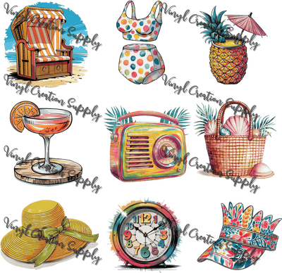 Summer Collage 3 - Vinyl Creation Supply