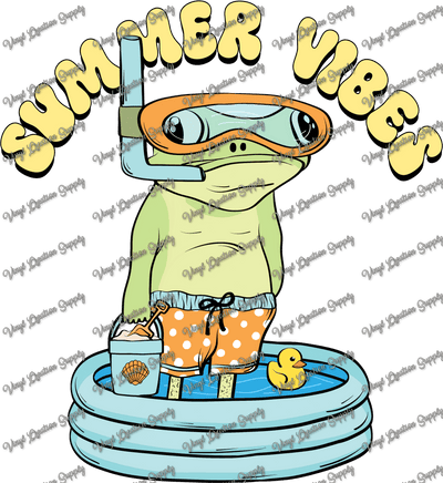 Summer Vibes Frog Pool - Vinyl Creation Supply