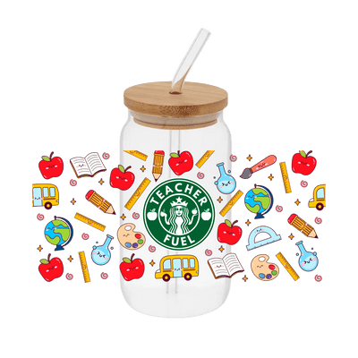 Teacher Fuel – Printed Libby Wrap (9.5" x 4.3" UV DTF) - Vinyl Creation Supply