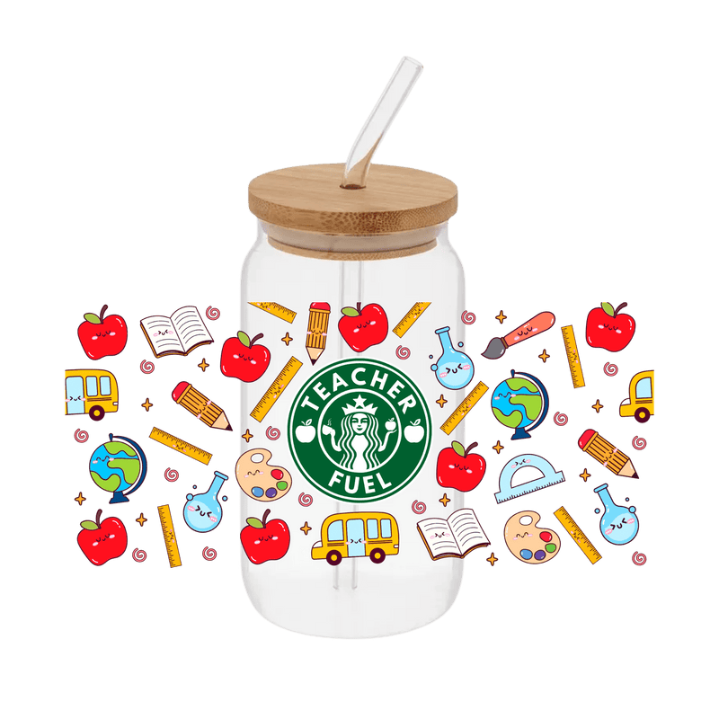 Teacher Fuel – Printed Libby Wrap (9.5" x 4.3" UV DTF) - Vinyl Creation Supply
