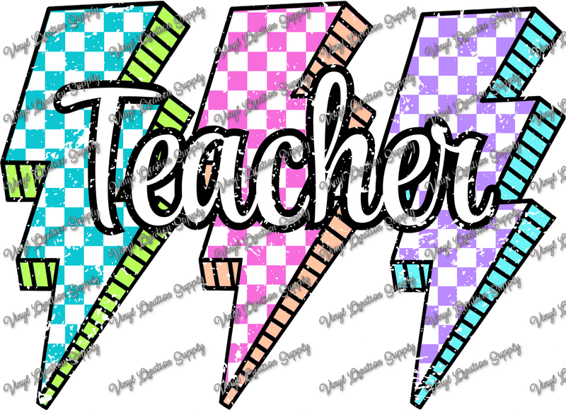 Teacher Lightning Bolts x3 - Vinyl Creation Supply