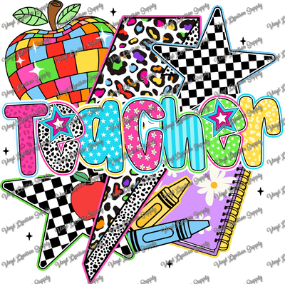 Teacher Neon Lightning Bolt - Vinyl Creation Supply