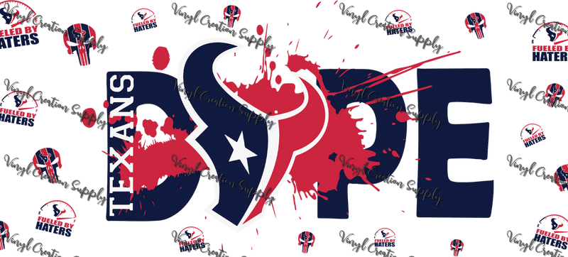 Texans – Printed Libby Wrap (9.5" x 4.3" UV DTF) - Vinyl Creation Supply