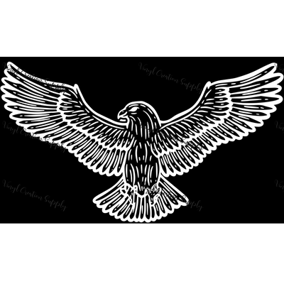 The Lord Gave Me Strength Eagle White Combo - Vinyl Creation Supply