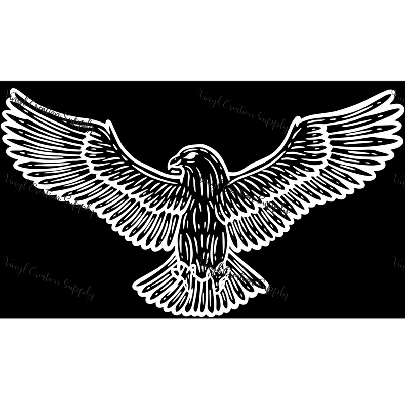 The Lord Gave Me Strength Eagle White Combo - Vinyl Creation Supply