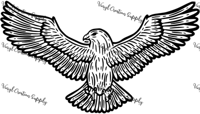 The Lord Gave Me Strength Eagle Black Combo - Vinyl Creation Supply