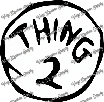 Thing 2 Circle - Vinyl Creation Supply