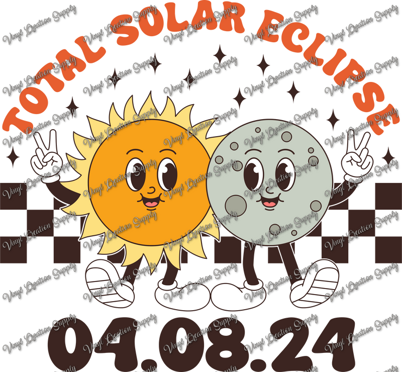 Total Solar Eclipse Black Checkered