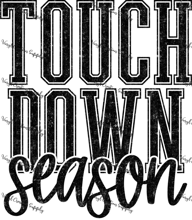 Touchdown Season Black White - Vinyl Creation Supply