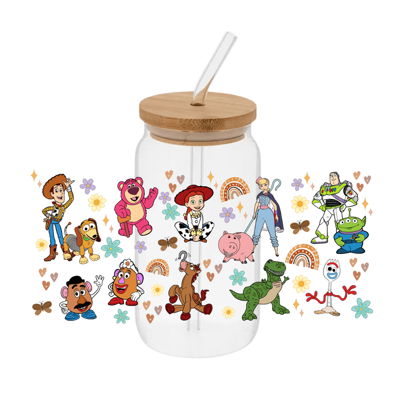 Toy Story Fun Floral – Printed Libby Wrap (9.5" x 4.3" UV DTF) - Vinyl Creation Supply