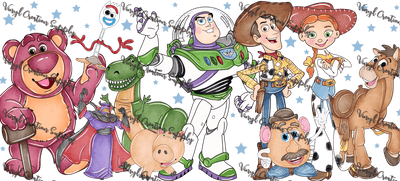 Toy Story 1– Printed Libby Wrap (9.5" x 4.3" UV DTF) - Vinyl Creation Supply
