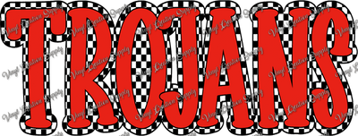 Trojans Checkered - Vinyl Creation Supply